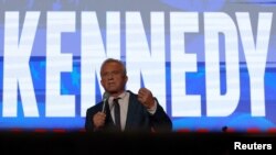 Ứng cử viên tổng thống độc lập Robert F. Kennedy Jr. phát biểu tại đại hội toàn quốc của Đảng Tự do ở Washington, Mỹ, ngày 24 tháng 5 năm 2024.