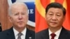 资料合成照片：美国总统拜登与中国共产党总书记、中国国家主席习近平。