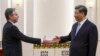 中国领导人习近平在北京人大会堂会晤到访的美国国务卿布林肯。（2023年6月19日）