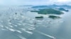 2022年8月16日中国广东省阳江市捕鱼季节第一天渔船出海
