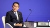 日本首相岸田文雄在新加坡举行的香格里拉对话会上。（2022年6月10日）
