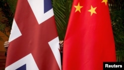 资料照：中英国旗。