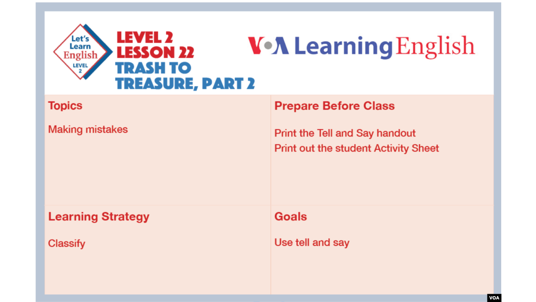 Let’s Learn English - Level 2 - Lesson 22