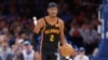 Shai Gilgeous-Alexander d'Oklahoma City, lors du match contre Denver le 9 mars 2025.