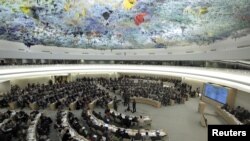 资料照：联合国人权委员会的会场