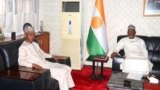 Ministan harkokin wajen Nijar Bakary Yaou Sangare da Jakadan Najeriya a Nijar Mohammed Sanu Usman