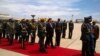 Chinese President Xi Jinping inspects the guard of honour soon after arrival at Harare International Airport. (Photo: Irwin Chifera)