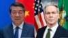中国国务院副总理何立峰(左), 美国财政部长贝森特