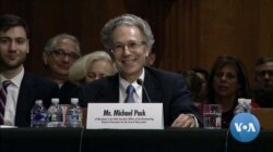 ARCHIVO-Michael Pack, elegido por el presidente Donald Trump para dirigir la Agencia de Medios Globales de Estados Unidos, en su audiencia de confirmación en Washington, el 19 de septiembre de 2019. Su nominación fue confirmada el 4 de junio de 2020.