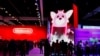 2019年6月12日在美国加州洛杉矶举行的电子游戏年度博览会上与会者在任天堂站台前聚集。
