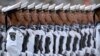 资料照：中国海军士兵列队参加中共建政70周年阅兵仪式。（2019年10月1日）