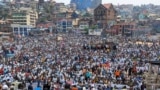 Abanyekongo bigaragambya bamagana u Rwanda mu mujyi wa Bukavu